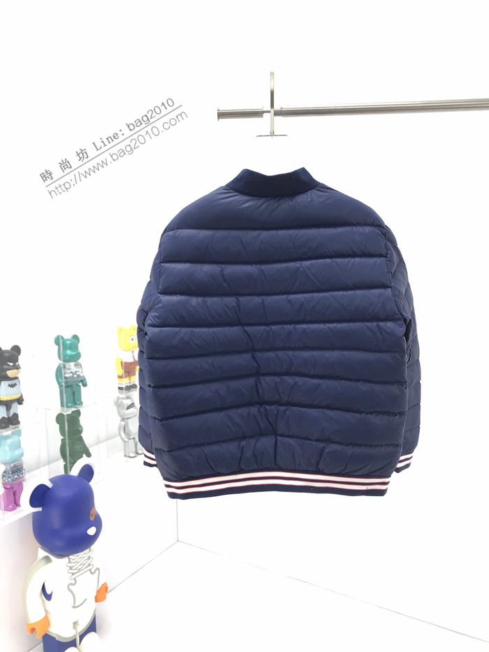 Moncler男裝 蒙口2020新款標誌LOGO印花羽絨服 Moncler男士秋冬藍色外套  ydi3160
